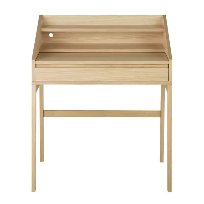 Oferta de Bureau pupitre beige 1 niche et plateau coulissant por 349€ en Maisons du Monde