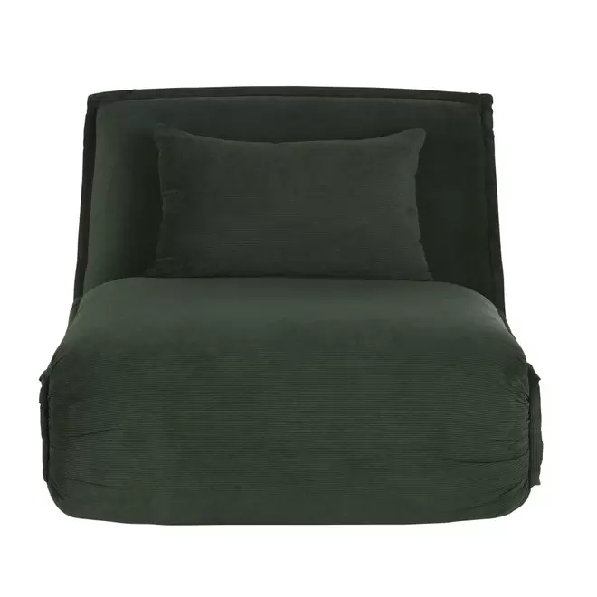 Oferta de Canapé clic-clac 1 place en velours côtelé vert por 299€ en Maisons du Monde