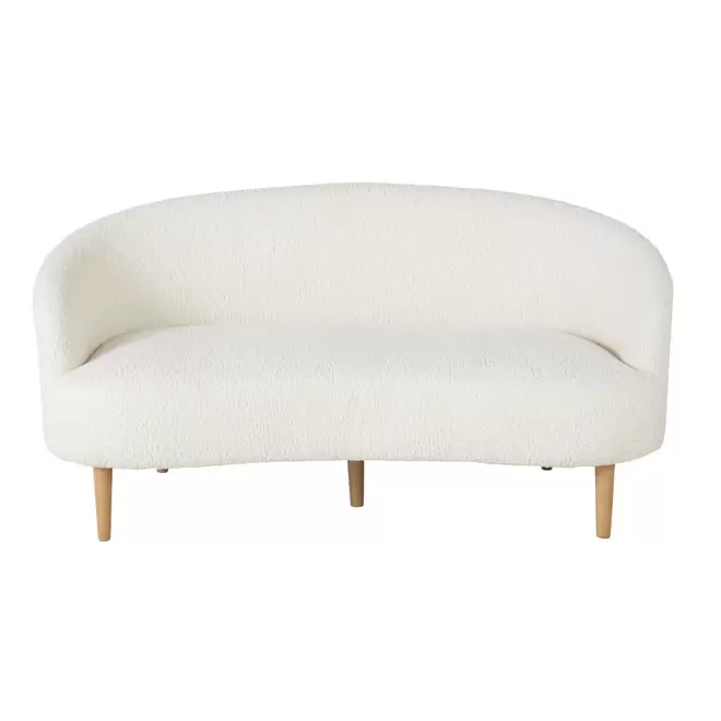 Oferta de Canapé 2/3 places à bouclettes blanc por 399€ en Maisons du Monde