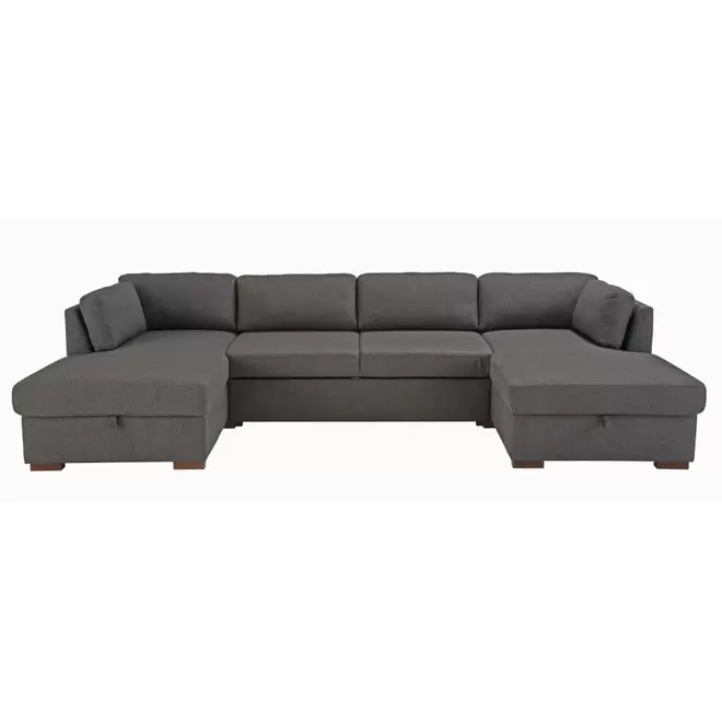 Oferta de Canapé panoramique convertible 7 places gris por 1099€ en Maisons du Monde