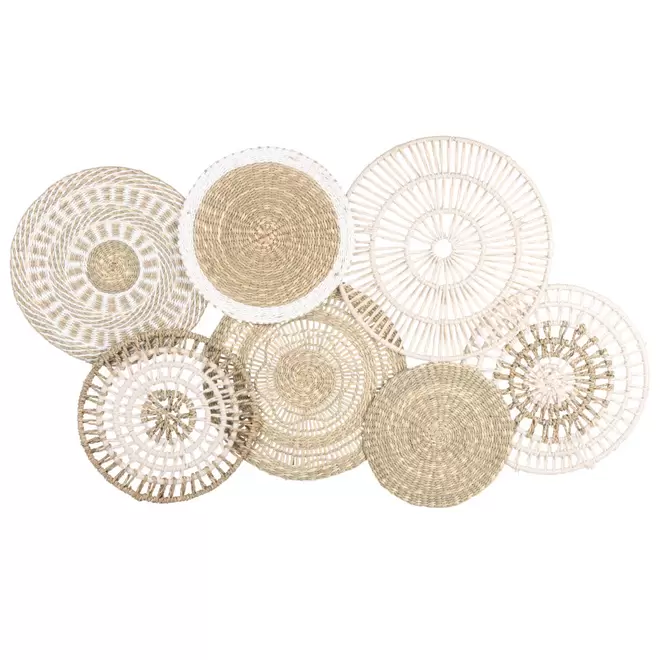 Oferta de Déco murale écrue et beige 95x53 por 69,99€ en Maisons du Monde