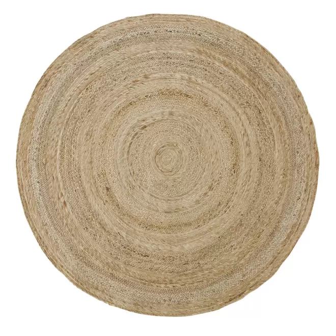 Oferta de Tapis rond en jute tressé beige D150 por 59,99€ en Maisons du Monde