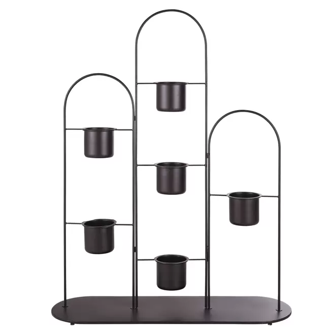 Oferta de Porte-plantes en métal noir por 129€ en Maisons du Monde