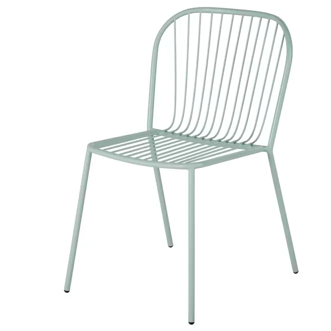 Oferta de Chaises de restaurant en acier vert d'eau (x2) por 159€ en Maisons du Monde