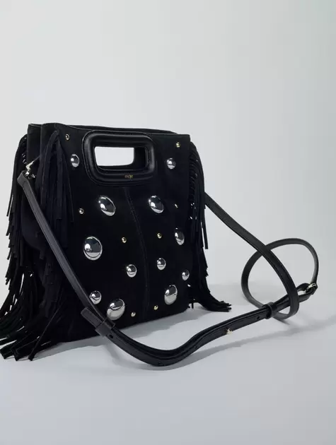 Oferta de Bolso M de ante con tachuelas por 177€ en Maje