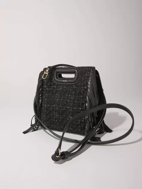 Oferta de Bolso M mini de tweed acolchado por 255€ en Maje