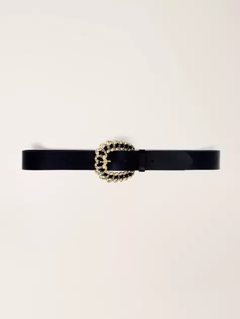 Oferta de Cinturón con hebilla de strass por 94,5€ en Maje