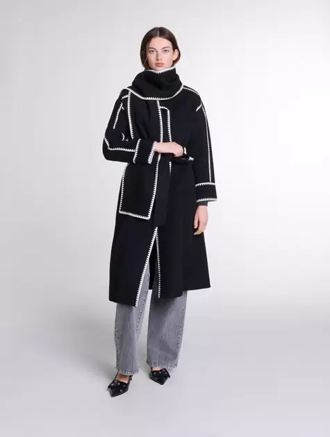 Oferta de Abrigo bicolor reversible por 416,5€ en Maje