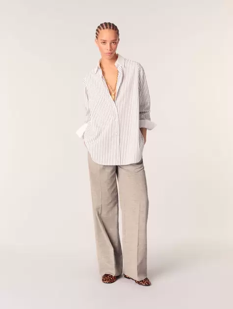 Oferta de Camisa a rayas con pedrería por 171,5€ en Maje