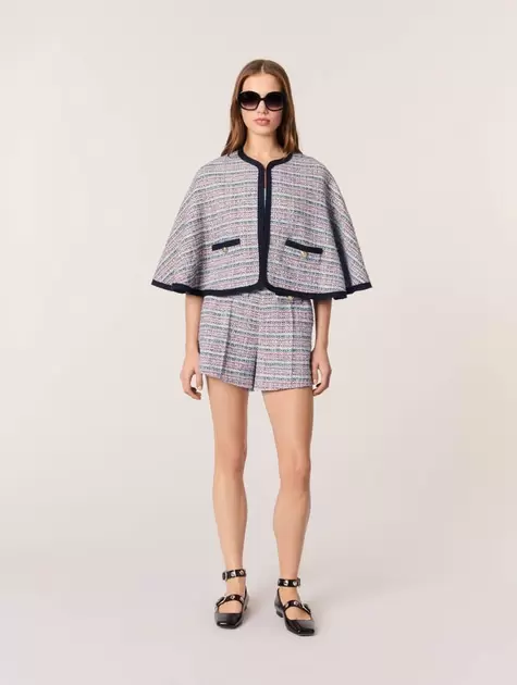 Oferta de Capa de tweed con pasamanos contrastados por 177€ en Maje