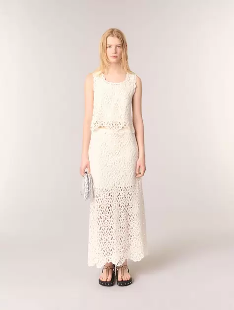 Oferta de Falda larga de ganchillo por 260€ en Maje