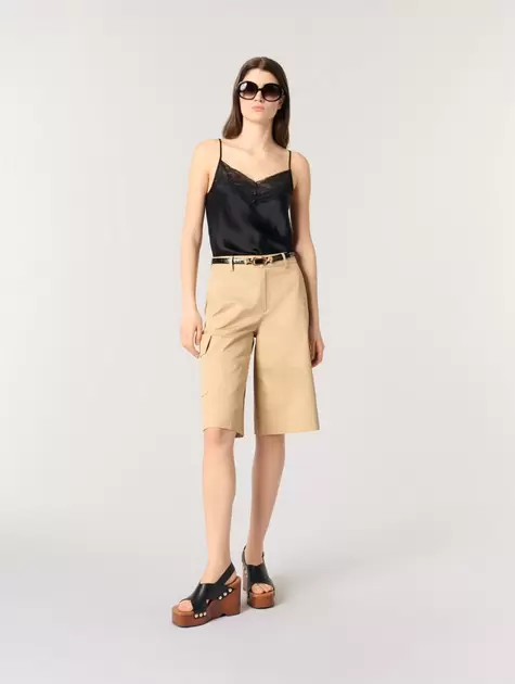 Oferta de Blusa de raso de seda y encaje por 94,5€ en Maje