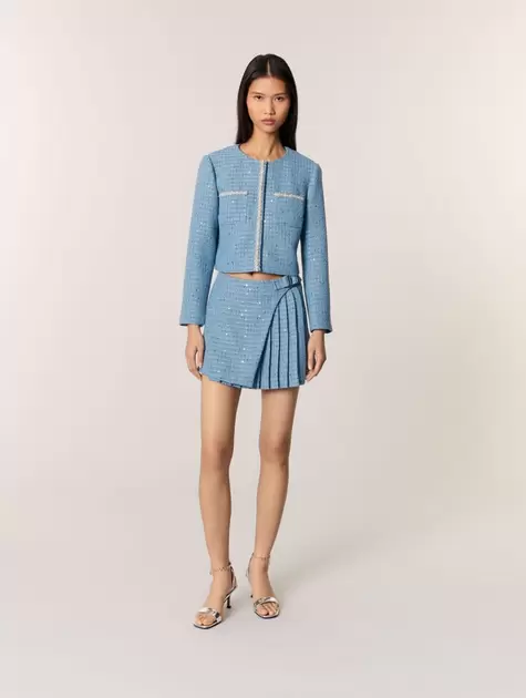 Oferta de Chaqueta corta de tweed con lentejuelas por 220,5€ en Maje