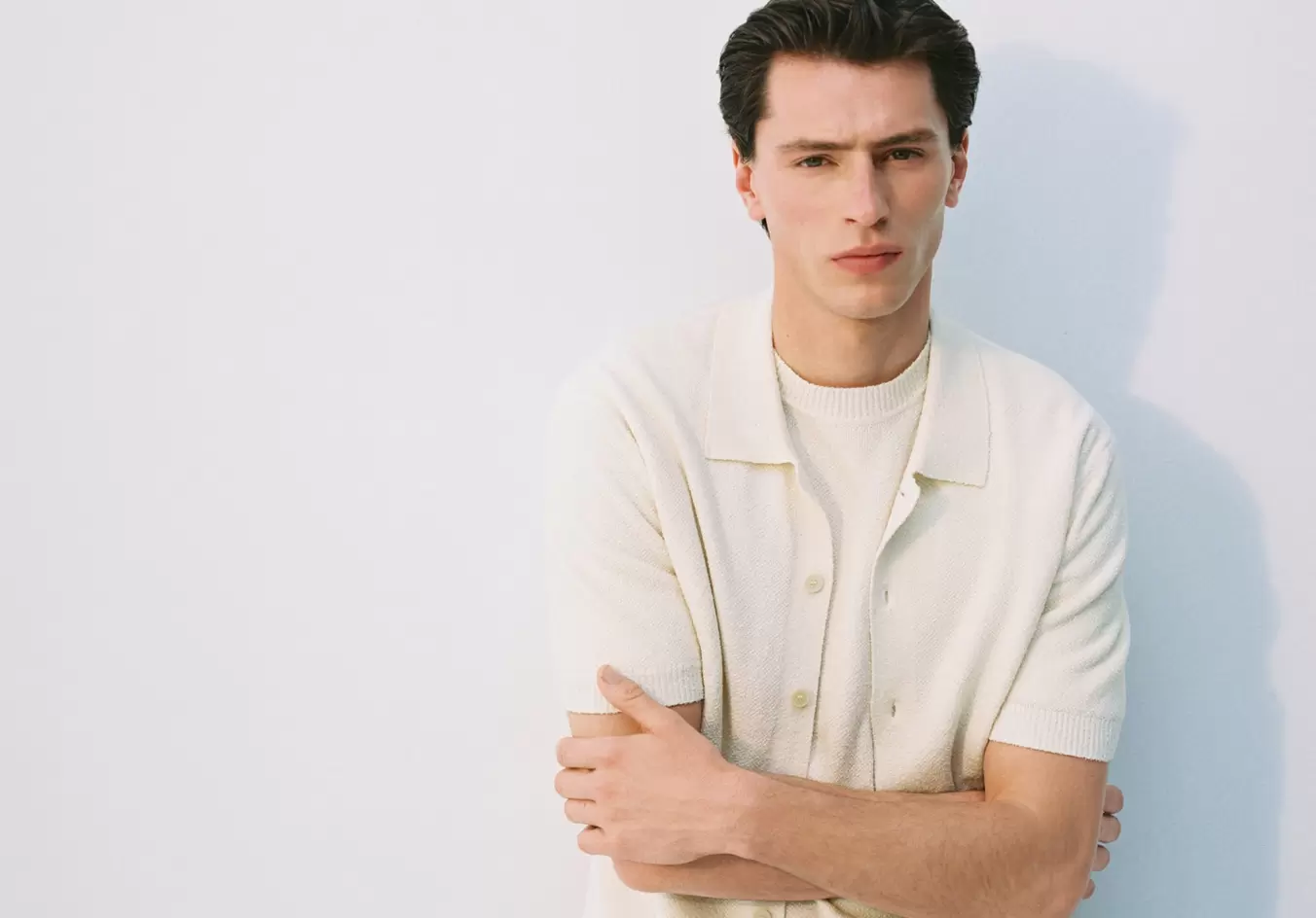 Oferta de Camisa punto fino por 39,99€ en MANGO
