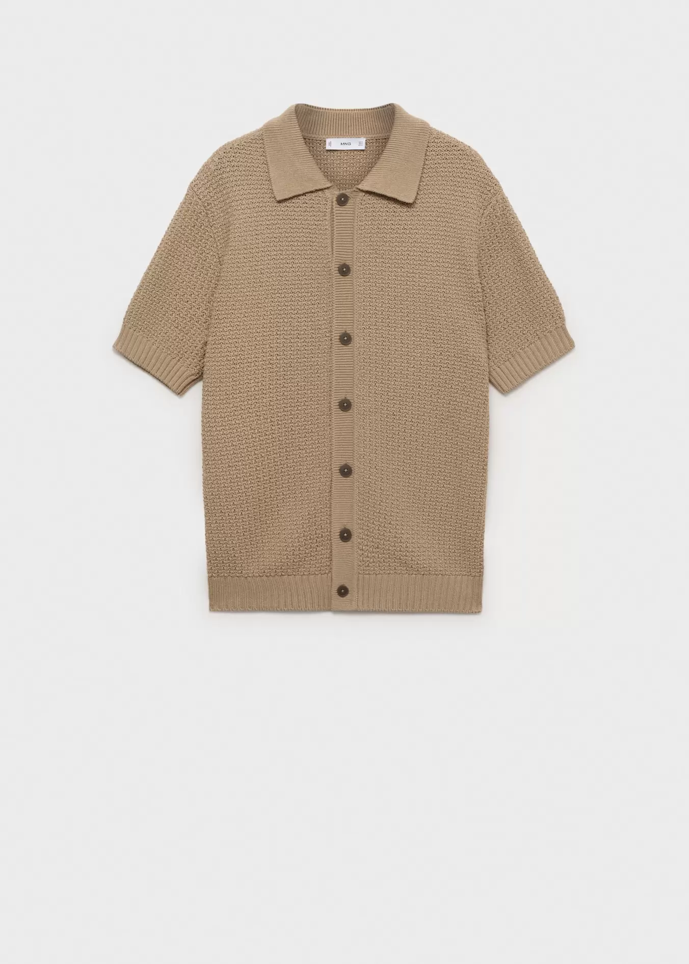 Oferta de Camisa punto algodón por 39,99€ en MANGO