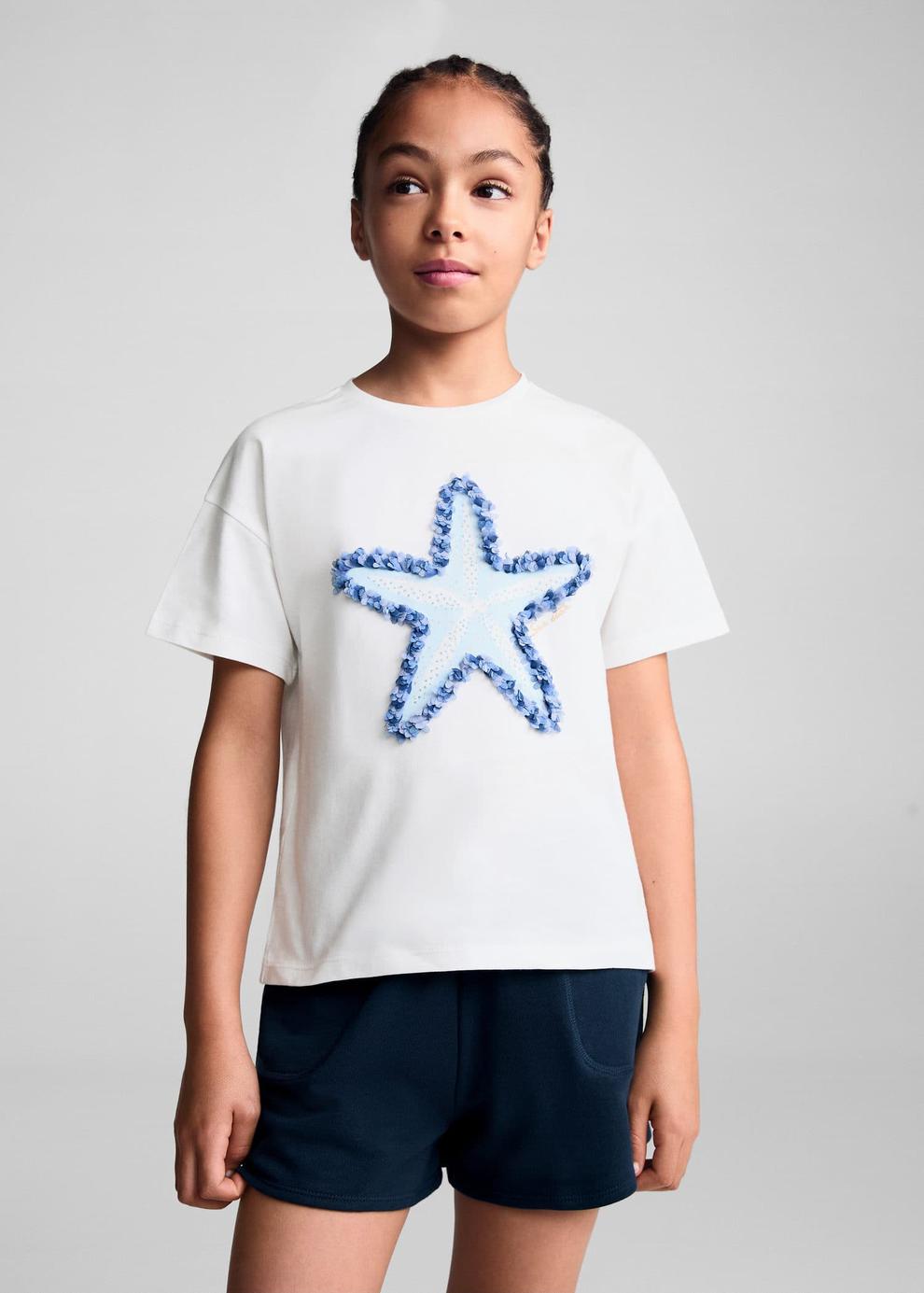 Oferta de Camiseta estampada estrella por 12,99€ en MANGO Kids