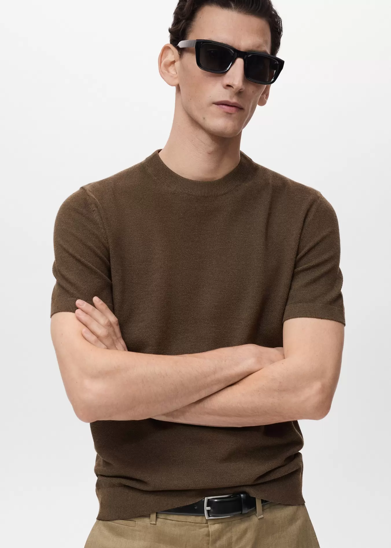 Oferta de Camiseta punto fino algodón por 22,99€ en MANGO Man