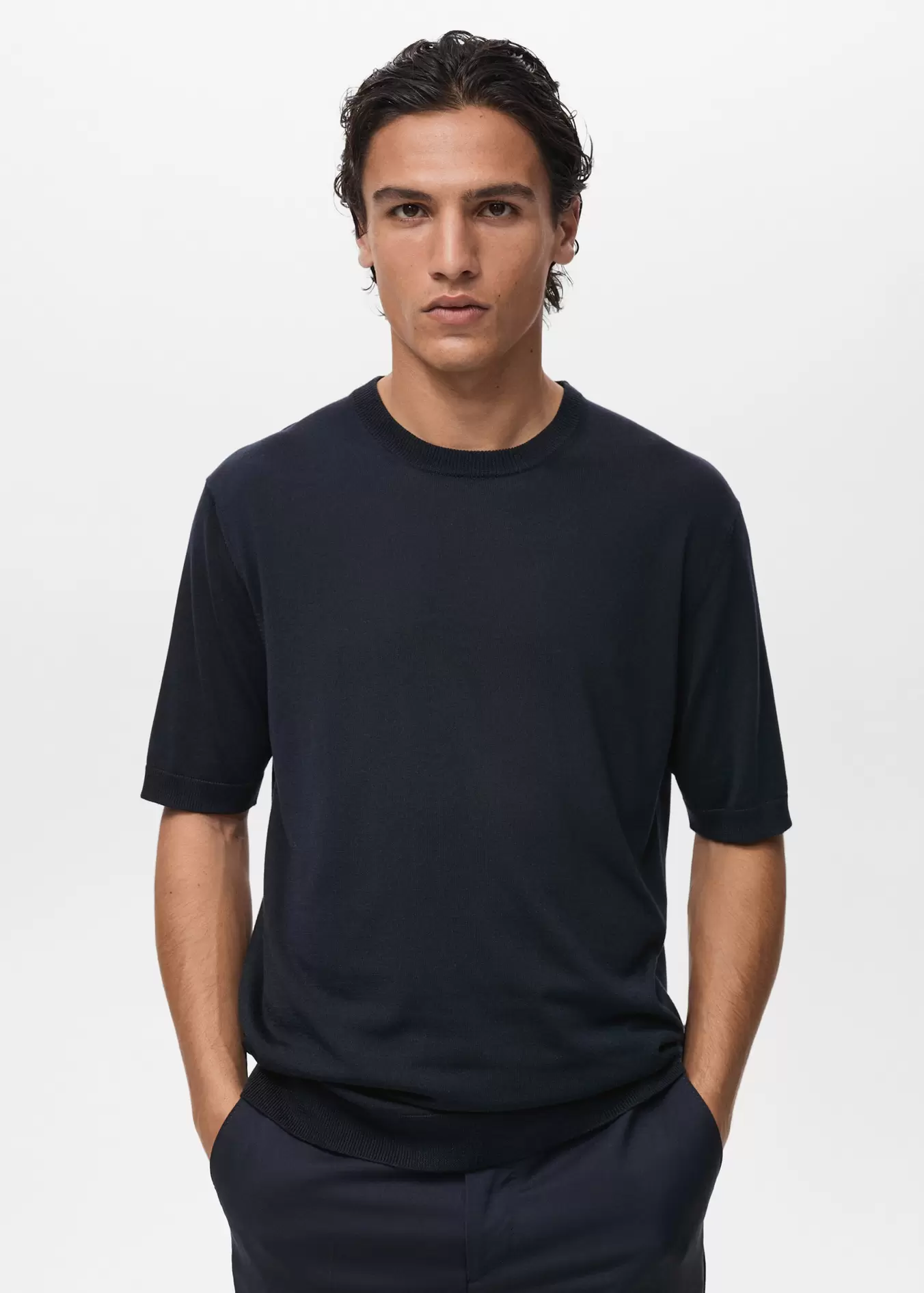 Oferta de Camiseta lyocell punto fino por 49,99€ en MANGO Man