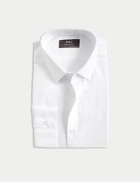 Oferta de Camisa de ajuste estándar de planchado fácil con algodón por 26€ en Marks & Spencer