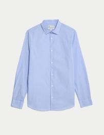 Oferta de Camisa texturizada de ajuste estándar 100% algodón por 36€ en Marks & Spencer