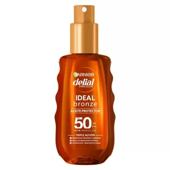 Oferta de Aceite solar resistente al agua de aplicación ligera para bronceado uniforme y luminoso 150 ml por 10,99€ en Marvimundo