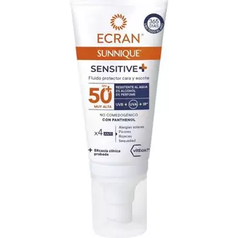 Oferta de Fluido solar biodegradable para rostro y escote antialergias picores rojeces y sequedad 50 ml por 11,74€ en Marvimundo