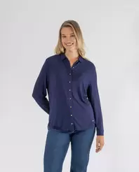 Oferta de BLUSA PUNTO LISA AZUL OSCURO por 29,99€ en October