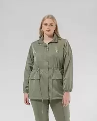 Oferta de PARKA CAPUCHA DESMONTABLE Y CINTURA AJUSTABLE CAQUI por 69,99€ en October