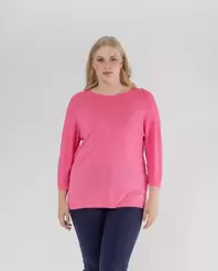 Oferta de JERSEY CUELLO BARCO Y MANGA TRES CUARTOS ROSA por 35,99€ en October