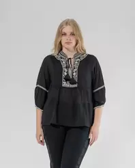 Oferta de BLUSA CUELLO MAO MANGA TRES CUARTOS NEGRO por 49,99€ en October