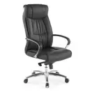 Oferta de Sillón de oficina Bahia piel natural, brazos de aluminio por 489€ en Ofiprix