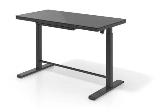 Oferta de Erghos Glass mesa elevable motorizada estructura negra por 449€ en Ofiprix