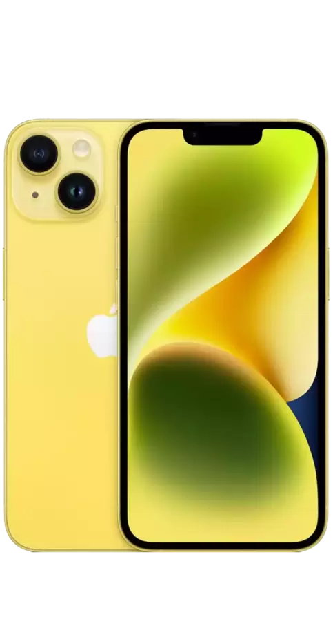 Oferta de Apple iPhone 14 128 GB amarillo con 5G por 150€ en Orange