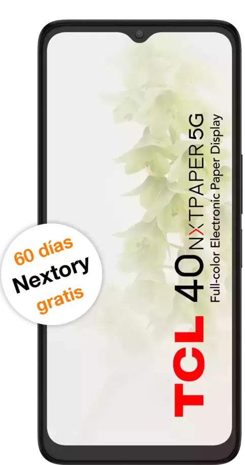 Oferta de TCL 40 NXTPAPER 5G 256GB negro por 30€ en Orange