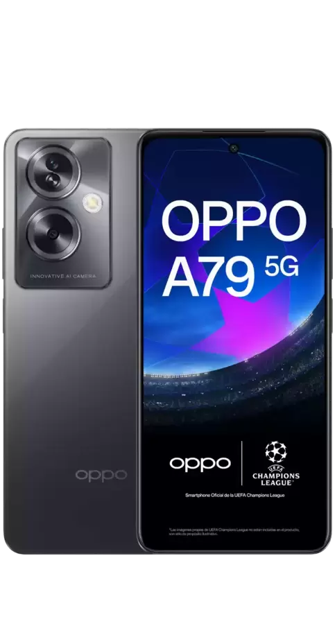 Oferta de OPPO A79 5G 128GB negro por 60€ en Orange