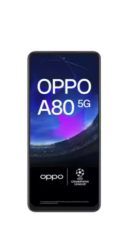 Oferta de OPPO A80 5G 256 GB morado por 60€ en Orange