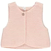 Oferta de Gilet sans manches rose en tricot pour bébé fille por 6,39€ en Orchestra