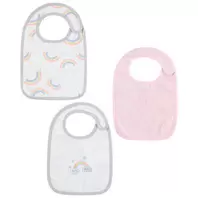 Oferta de Lote de 3 baberos de rizo con estampado arco-iris por 9,99€ en Orchestra