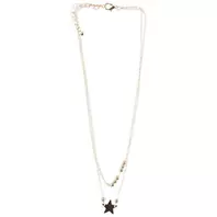 Oferta de Collar de doble fila dorado con colgante de estrella para niña por 2€ en Orchestra