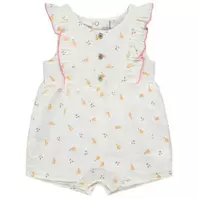 Oferta de Combinaison courte en gaze de coton imprimé fruits pour bébé fille por 9€ en Orchestra