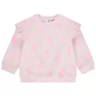 Oferta de Sudadera de felpa oversize estampado flores para bebé niña por 7€ en Orchestra