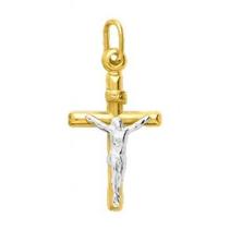 Oferta de Colgante bañado en oro amarillo con cruz de Cristo por 47,2€ en Oro Vivo