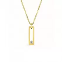 Oferta de Collar de oro amarillo 18K y diamantes de 0,04CT por 339,5€ en Oro Vivo