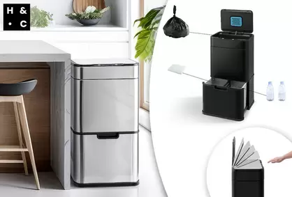 Oferta de Cubo de basura de 60L con sensor y esterilizaci&oacute;n con ozono por 129,95€ en Oteros