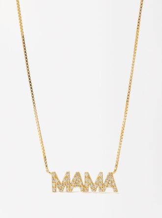 Oferta de Mom Cubic Zirconia Necklace - 925 Sterling Silver por 25,99€ en Parfois