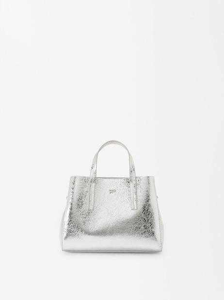 Oferta de Metallic Tote Bag With Strap S por 25,99€ en Parfois