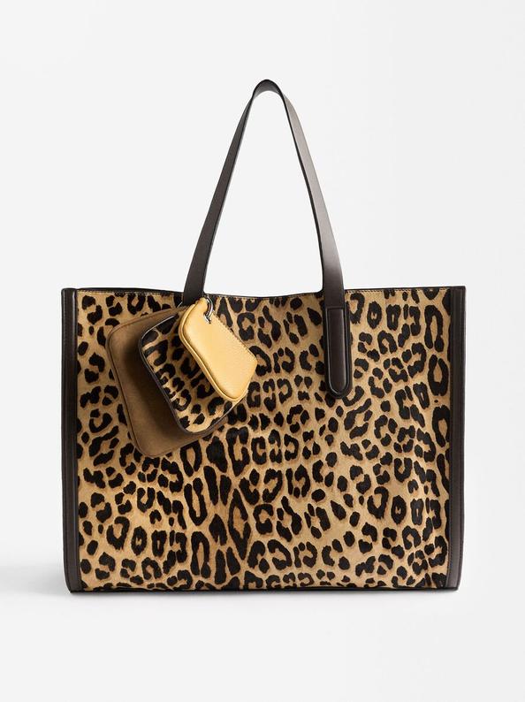 Oferta de Shopper Bag With Leopard Print Leather Endings por 89,99€ en Parfois