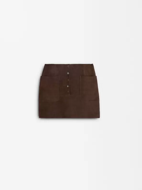 Oferta de Leather Skirt With Buttons por 69,99€ en Parfois