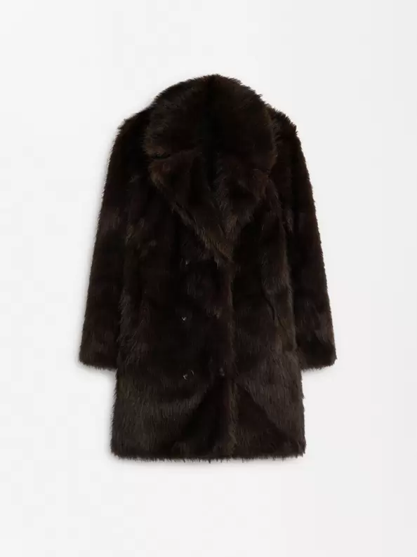 Oferta de Online Exclusive - Long Coat With Faux Fur Effect por 89,99€ en Parfois