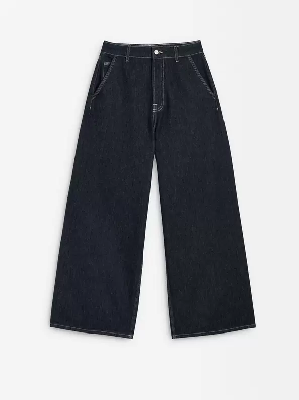 Oferta de Wide Leg Denim Pants por 39,99€ en Parfois